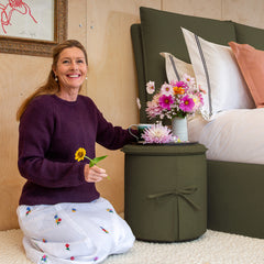 Lulabelle Bedside Drum in Olive