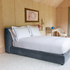 MIRA King Ottoman Bed in Blue