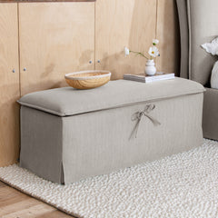 Pillowrest Blanket Box in Natural Linen