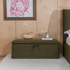 Pillowrest Blanket Box in Olive