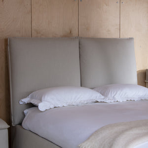 Seraphine Pillow Back Ottoman Bed in Linen