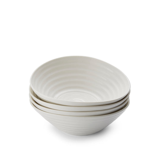 White Porcelain Cereal Bowls - Set of Four