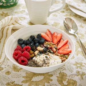 White Porcelain Cereal Bowls - Set of Four