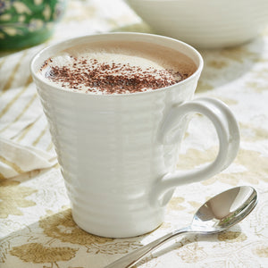 White Porcelain Classic Mugs - Set of Four