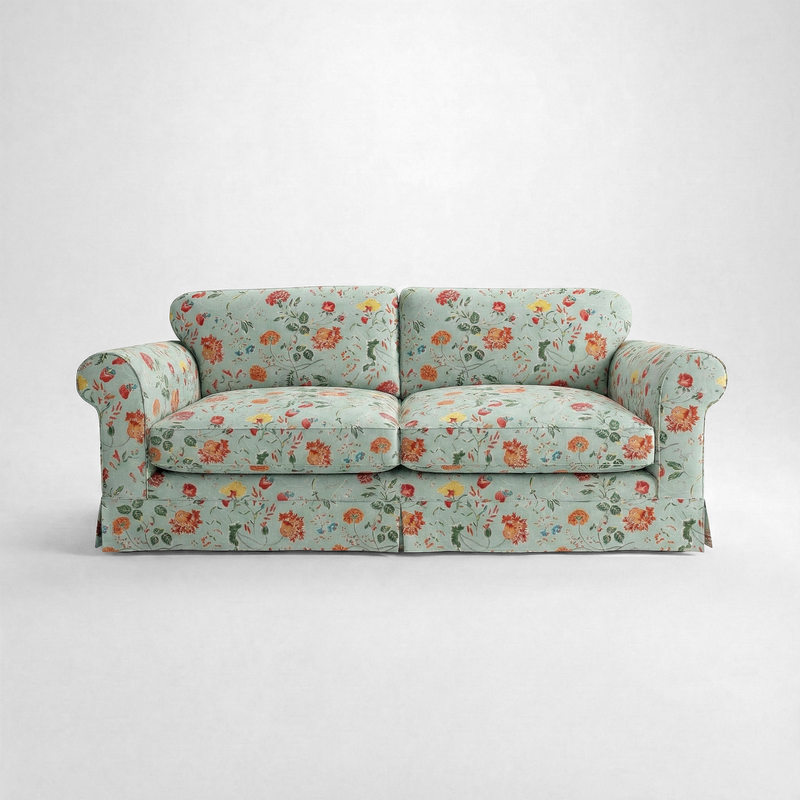 Barton Large Sofa with Big Back Cushions in Wildwood Duck Egg - Made To Order