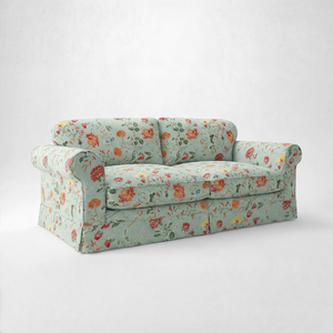 Barton Large Sofa with Big Back Cushions in Wildwood Duck Egg - Made To Order