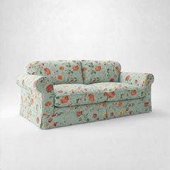 Barton Large Sofa with Big Back Cushions in Wildwood Duck Egg - Made To Order