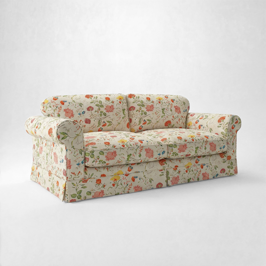 Barton Large Sofa with Big Back Cushions in Wildwood Ivory - Made To Order