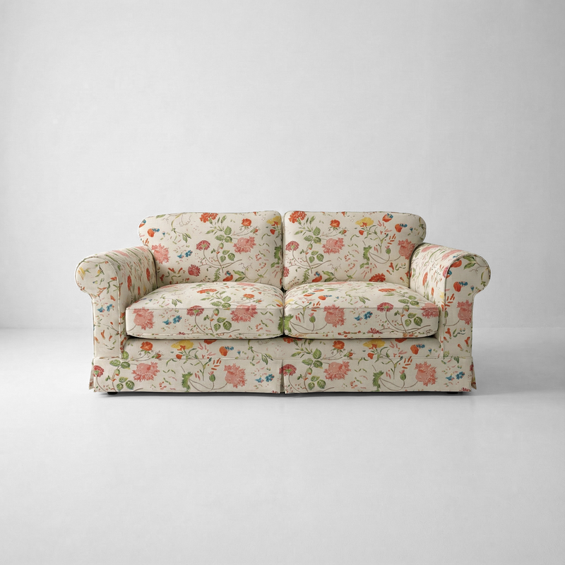 Barton 2-Seater Sofa with Big Back Cushions in Wildwood Ivory - Made to Order