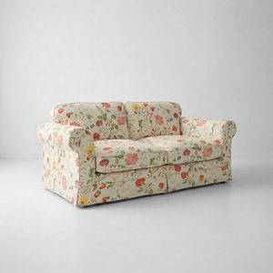 Barton 2-Seater Sofa with Big Back Cushions in Wildwood Ivory - Made to Order