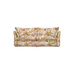 Coco 2.5 seater sofa with Contrast Piped Knife Edge cushion in GP & J Baker Magnolia Cream Blue - Made to Order