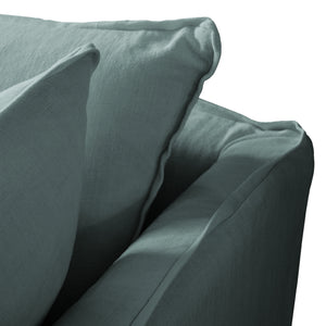 Coco 2.5 Seater Sofa Bed in Cerulean Linen - Made to Order