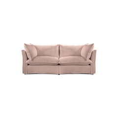 Coco 2.5 Seater Sofa Bed in Dusky Pink Linen - Made to Order