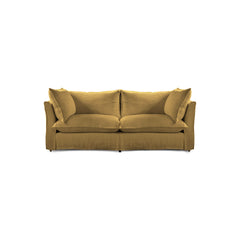 Coco 2.5 Seater Sofa Bed in Ochre Linen - Made to Order