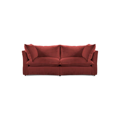 Coco 2.5 Seater Sofa Bed in Rouge Linen - Made to Order