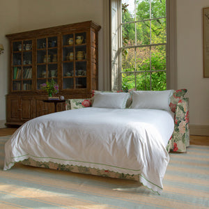 Coco 2.5 seater sofa bed with Knife Edge cushion in English Garden Classic Rose - Made to Order