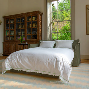 Coco 2.5 Seater Sofa Bed in Sage Linen - Made to Order