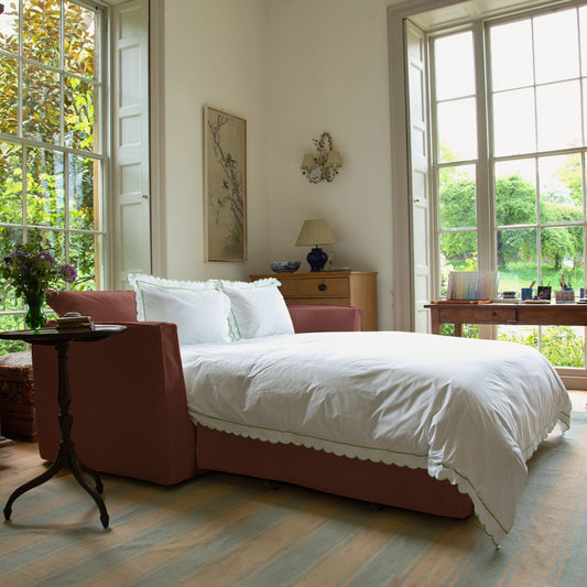 Coco 2.5 Seater Sofa Bed in Sweet Briar Linen - Made to Order