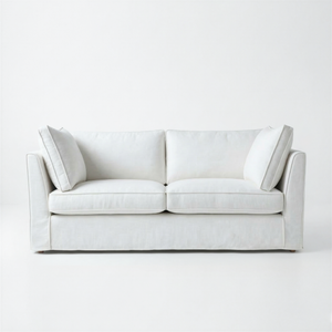 Coco Loose Cover 2.5 seater sofa with Box Edge cushions in Customer's Own Material - Made to Order