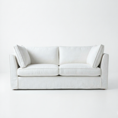 Coco Loose Cover 2.5 seater sofa with Box Edge cushions in Customer's Own Material - Made to Order
