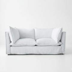 Coco Loose Cover 2.5 seater sofa with Knife Edge cushions in Customer's Own Material - Made to Order