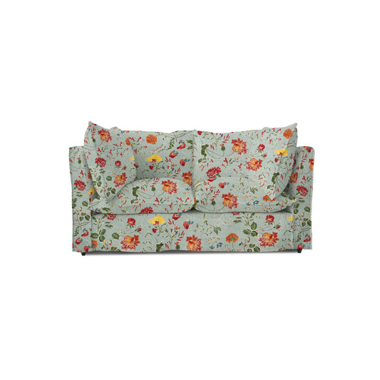 Coco 2 seater sofa with Self Piped Knife Edge cushion in Andrew Martin Wildwood Duck Egg - Made to order