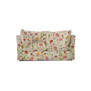 Coco 2 seater sofa with Self Piped Knife Edge cushion in Andrew Martin Wildwood Ivory - Made to order