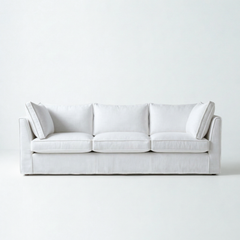 Coco Loose Cover 3.5 seater sofa with Box Edge cushions in Customer's Own Material - Made to Order