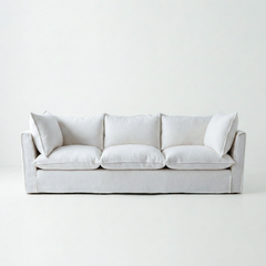 Coco Loose Cover 3.5 seater sofa with Knife Edge cushions in Customer's Own Material - Made to Order