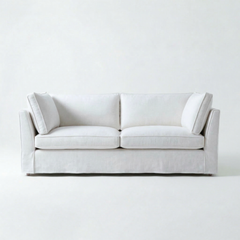 Coco Loose Cover 3 seater sofa with Box Edge cushions in Customer's Own Material - Made to Order