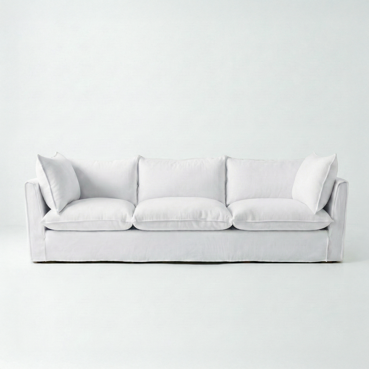 Coco Loose Cover 4 seater sofa with Knife Edge cushions in Customer's Own Material - Made to Order