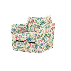 Coco Armchair with Knife Edge cushion in Kitty Spring Green - Made To Order