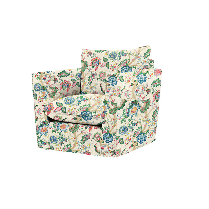 Coco Armchair with Knife Edge cushion in Kitty Spring Green - Made To Order