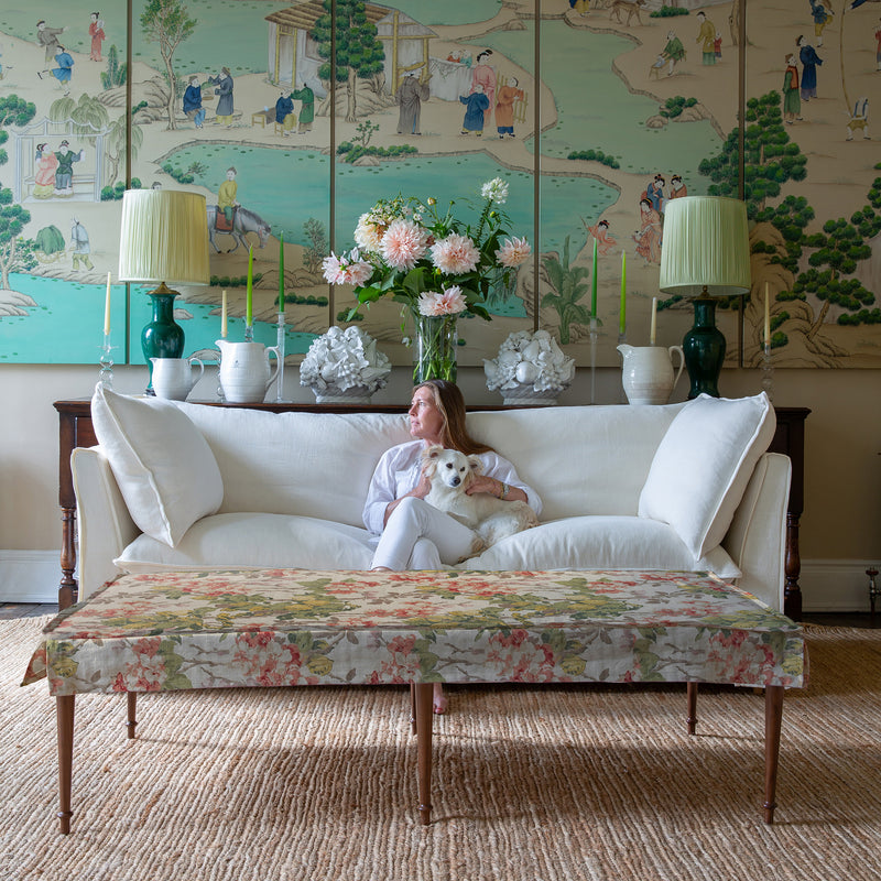 Coco Large Coffee Table in Andrew Martin Midsummer Stone - Made to Order
