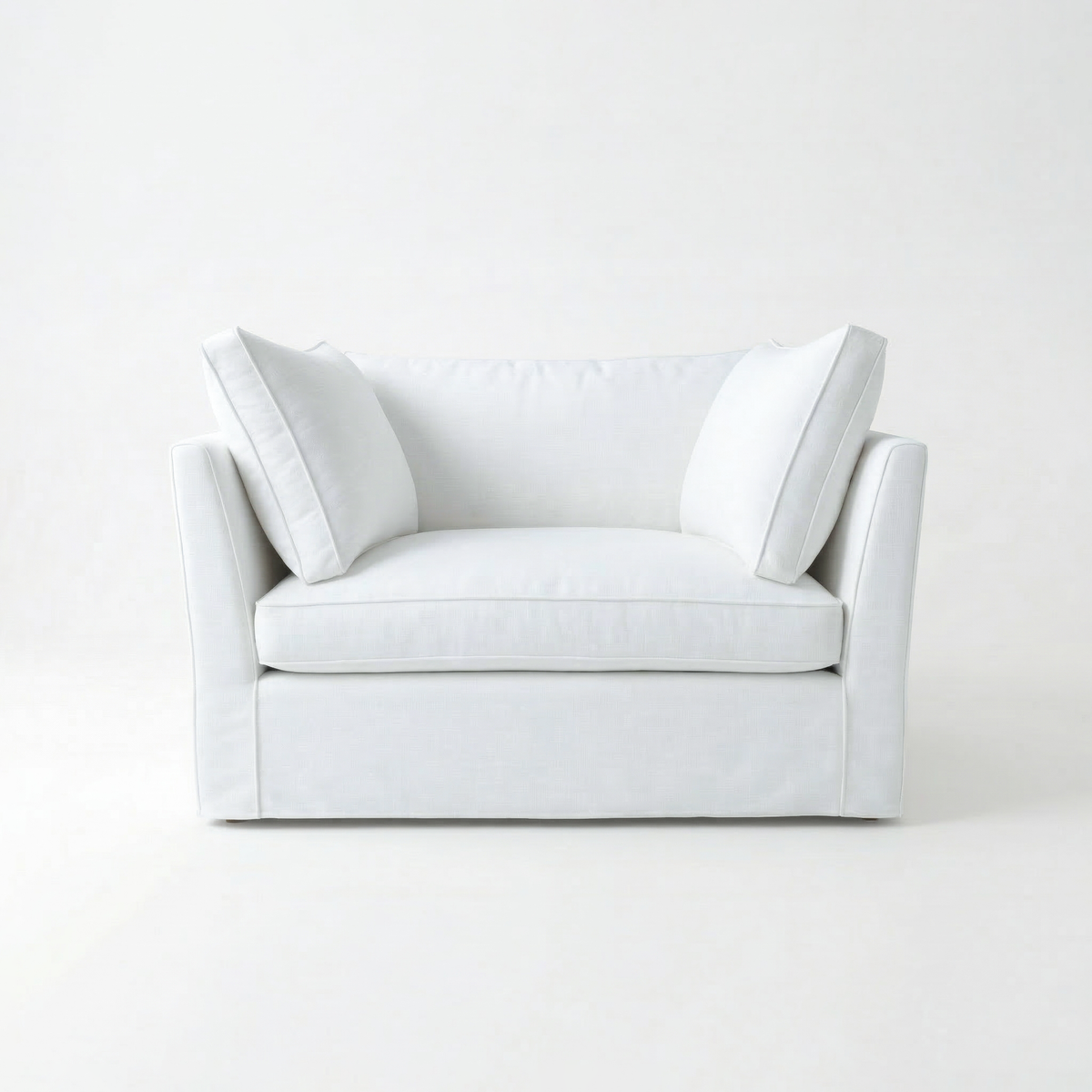 Coco Loose Cover Loveseat with Box Edge cushions in Customer's Own Material - Made to Order