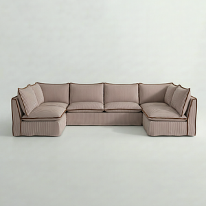 Coco U-Shape Modular Sofa in Customer's Own Material - Made to Order