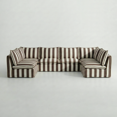 Coco U-Shape Modular Sofa in Customer's Own Material - Made to Order