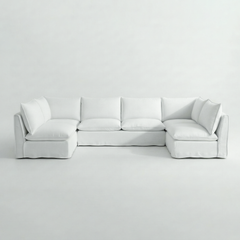 Coco U-Shape Modular Sofa in Customer's Own Material - Made to Order