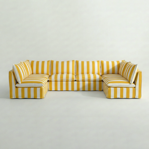 Coco U-Shape Modular Sofa in Customer's Own Material - Made to Order