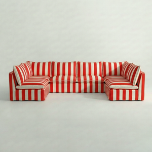 Coco U-Shape Modular Sofa in Customer's Own Material - Made to Order