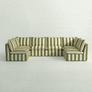 Coco U-Shape Modular Sofa in Customer's Own Material - Made to Order