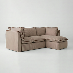 Coco L-Shaped Sofa with Chaise in Customer's Own Material - Made to Order
