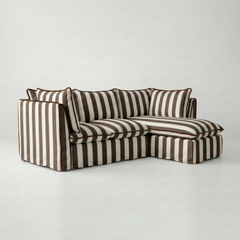 Coco L-Shaped Sofa with Chaise in Customer's Own Material - Made to Order