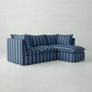 Coco L-Shaped Sofa with Chaise in Customer's Own Material - Made to Order