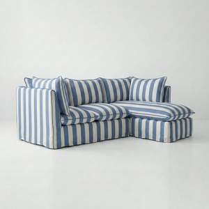 Coco L-Shaped Sofa with Chaise in Customer's Own Material - Made to Order