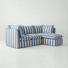 Coco L-Shaped Sofa with Chaise in Customer's Own Material - Made to Order