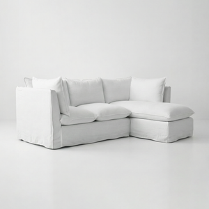 Coco L-Shaped Sofa with Chaise in Customer's Own Material - Made to Order