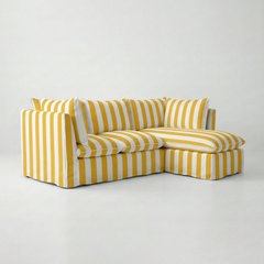 Coco L-Shaped Sofa with Chaise in Customer's Own Material - Made to Order