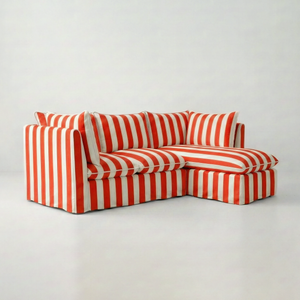 Coco L-Shaped Sofa with Chaise in Customer's Own Material - Made to Order