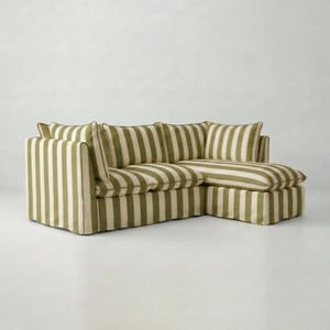Coco L-Shaped Sofa with Chaise in Customer's Own Material - Made to Order